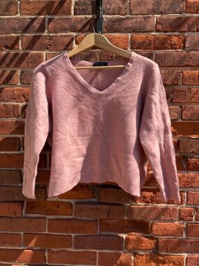 Charter Club Pink Cashmere V-Neck Sweater